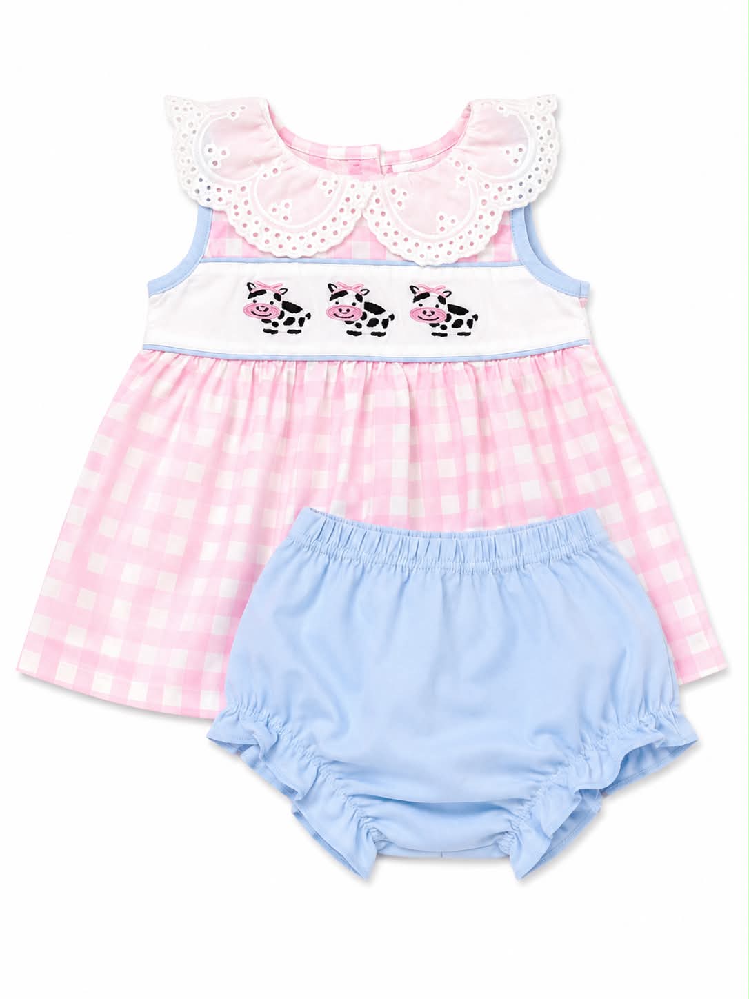12M GIRLS COW DIAPER SET
