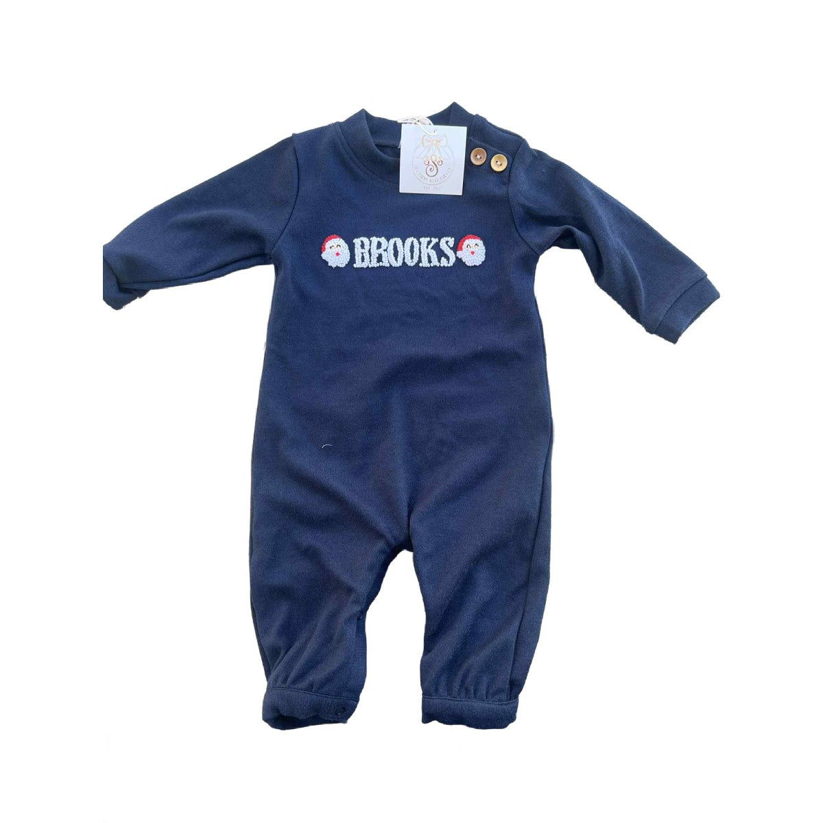 9M BROOKS SWEATER SANTA ROMPER