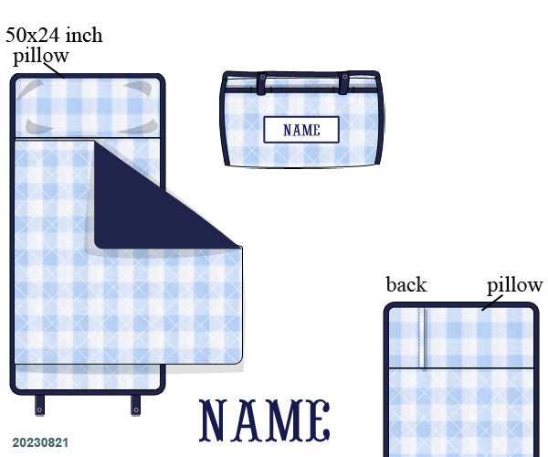 LUGGAGE PO: BLUE GINGHAM COLLECTION (ETA TO SSS AUGUST)
