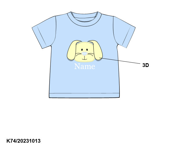 12M BOYS 3D BUNNY APPLIQUE