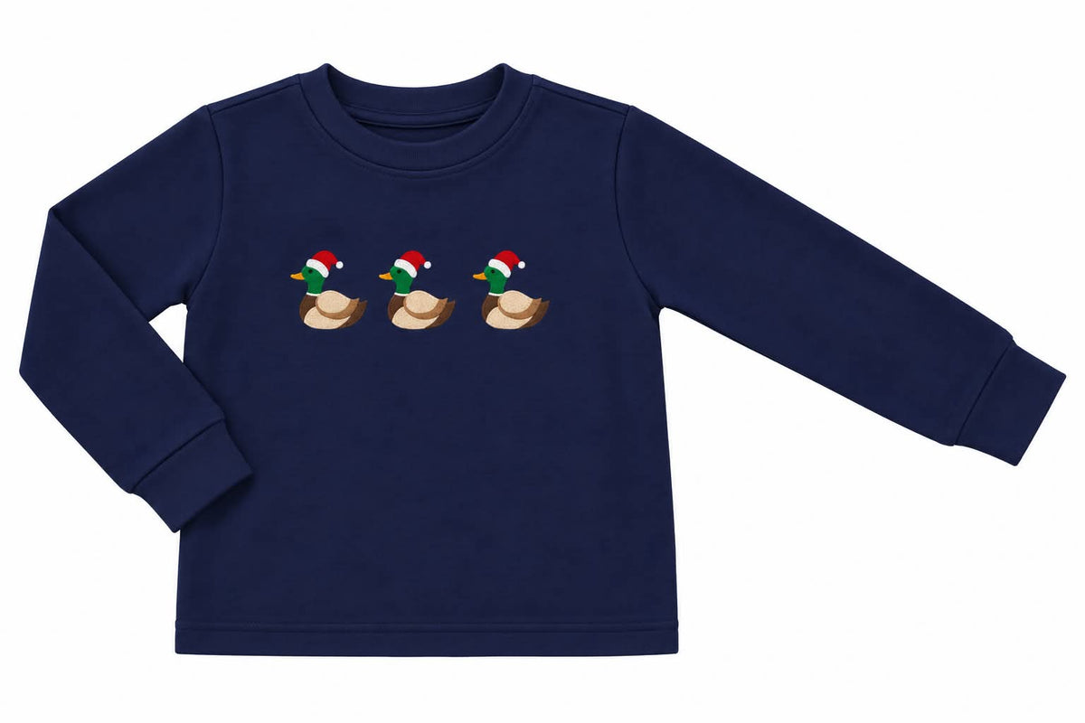 FRENCH KNOT CHRISTMAS DUCK SHIRT (ETA NOV)