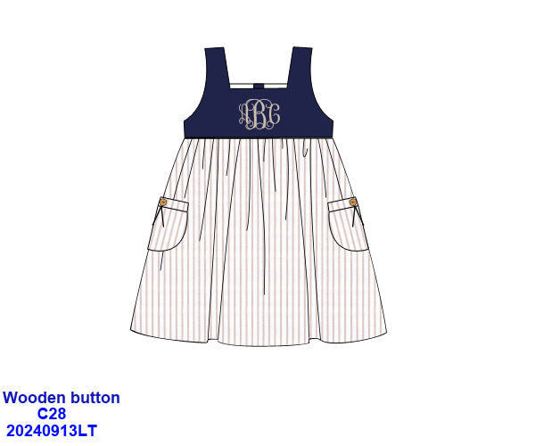 NAVY-TAN DRESS