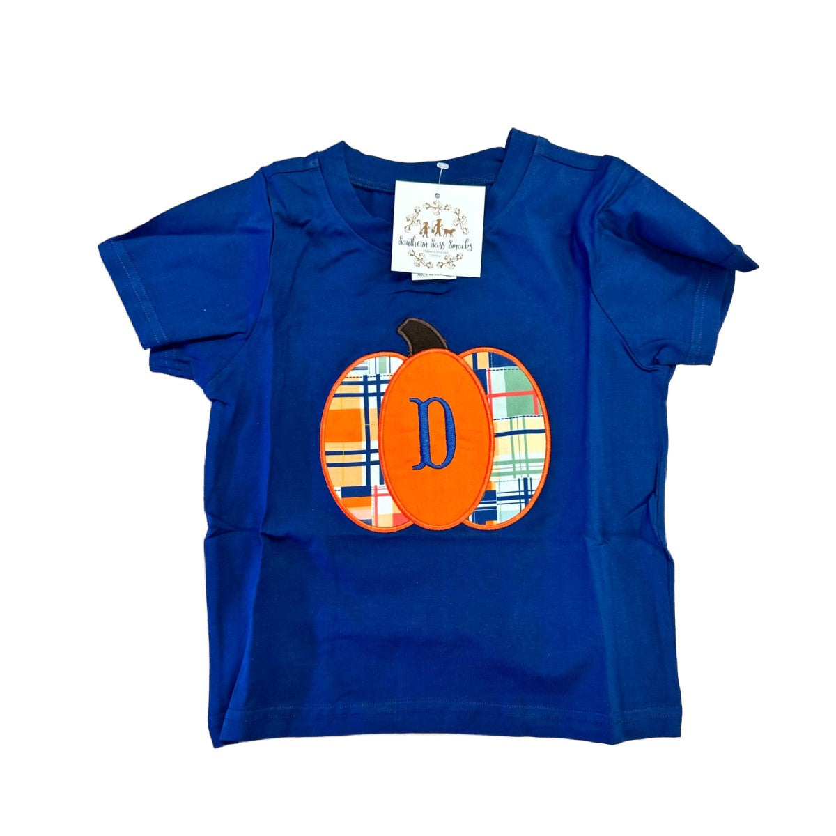 3T "D" PUMPKIN APPLIQUE SHIRT