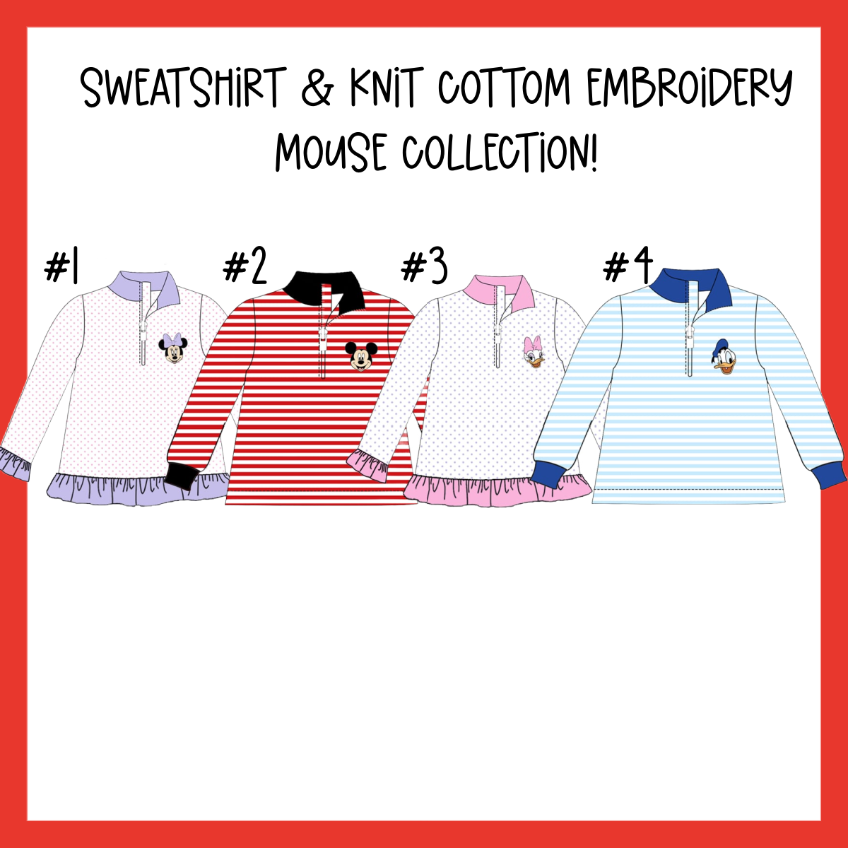 MOUSE SWEATSHIRT COLLECTION-ETA LATE DEC