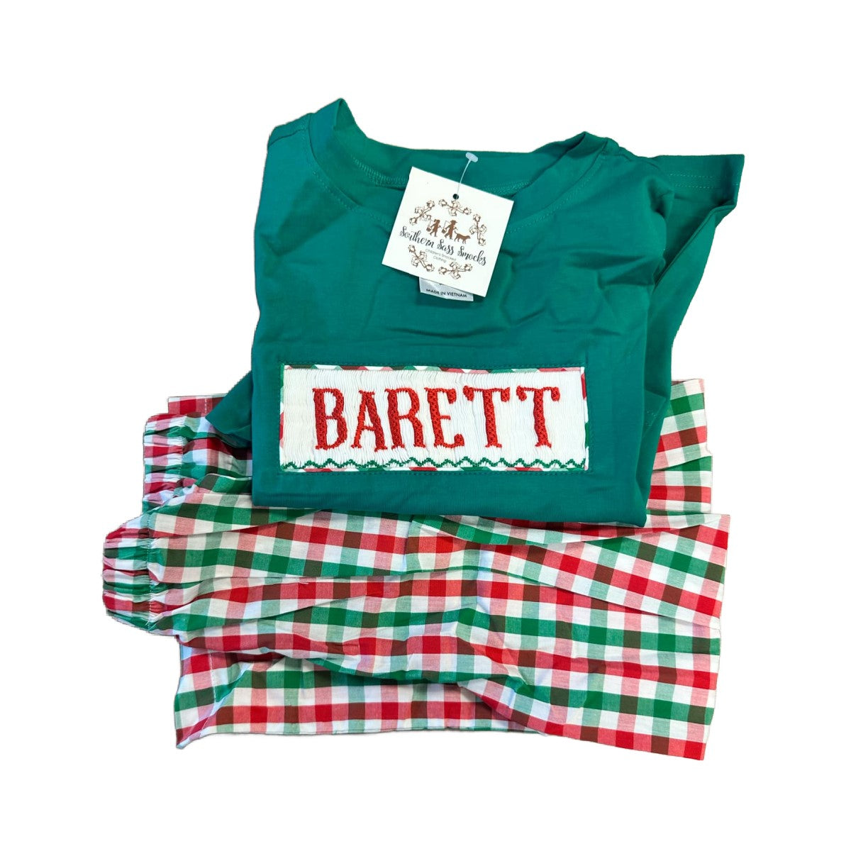 5T "BARETT" CHRISTMAS PLAID PANTS SET