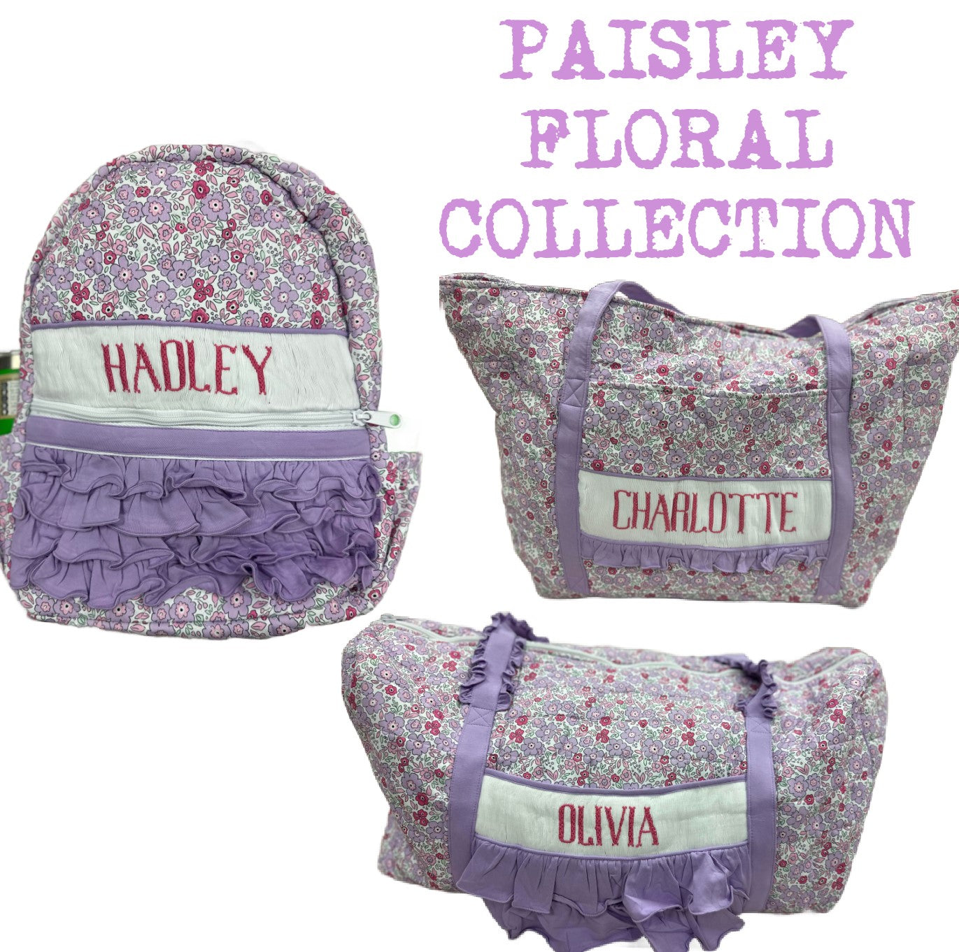 LUGGAGE PO: PAISLEY FLORAL COLLECTION (ETA TO SSS AUGUST)