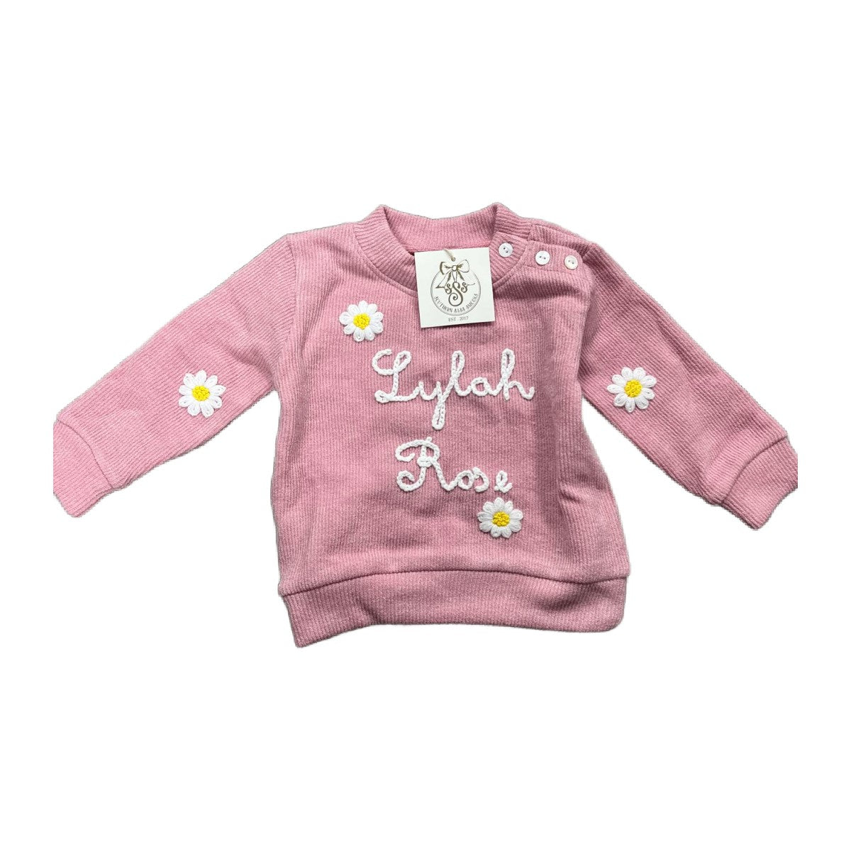 12M "LYLAH ROSE" FLOWER SWEATER.