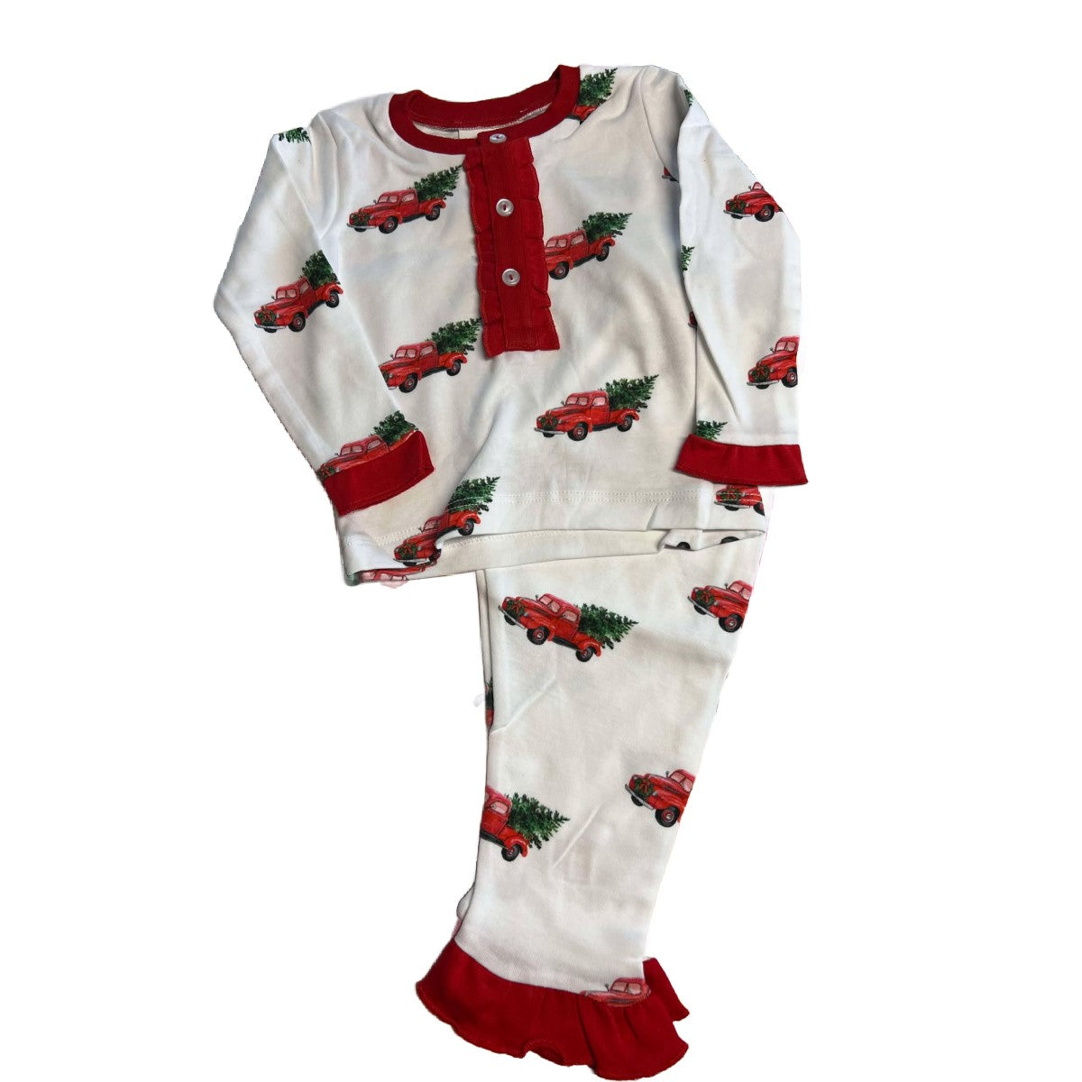 GIRLS CHRISTMAS PIMA SET
