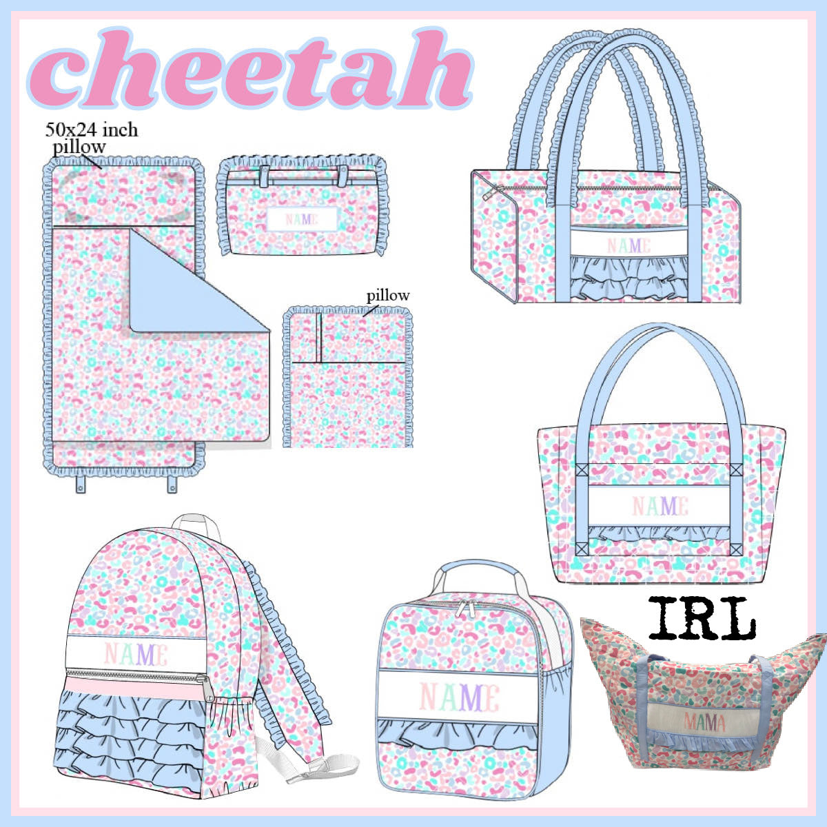 LUGGAGE PO: CHEETAH PRINT COLLECTION (ETA TO SSS AUGUST)