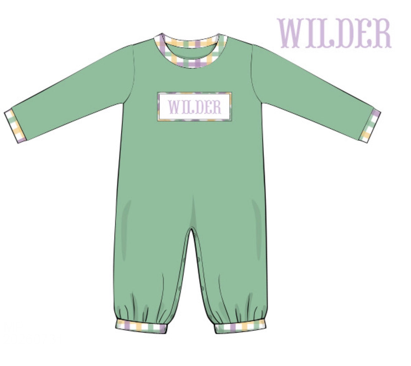 PO 108.5 Mardi Party Name Smocks Boy Romper