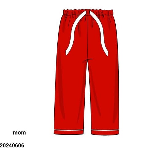 ADULT RED KNIT PANTS