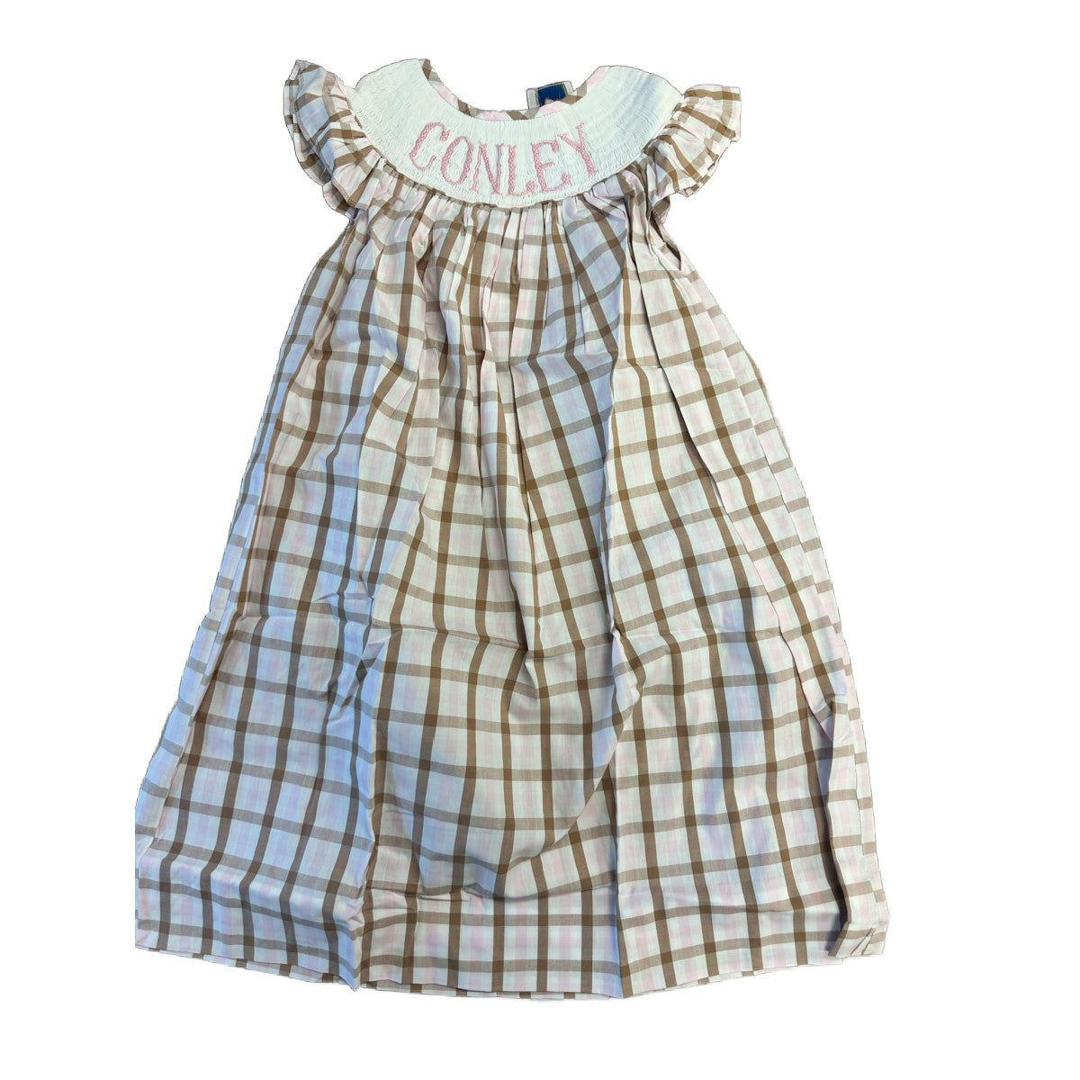 4T "CONLEY" PINK/BROWN PLAID DRESS