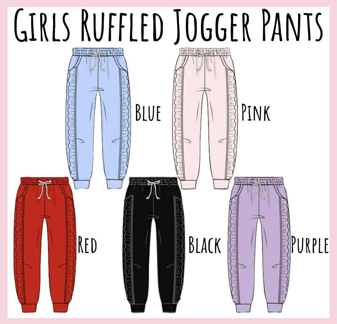 SGS: GIRL RUFFLE JOGGER PANTS COLLECTION