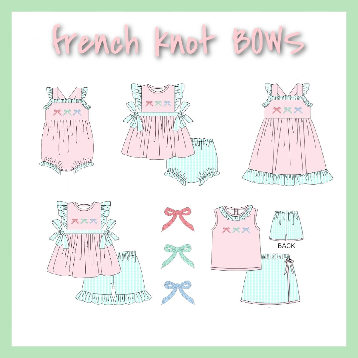 FRENCH KNOT BOWS - ETA MARCH
