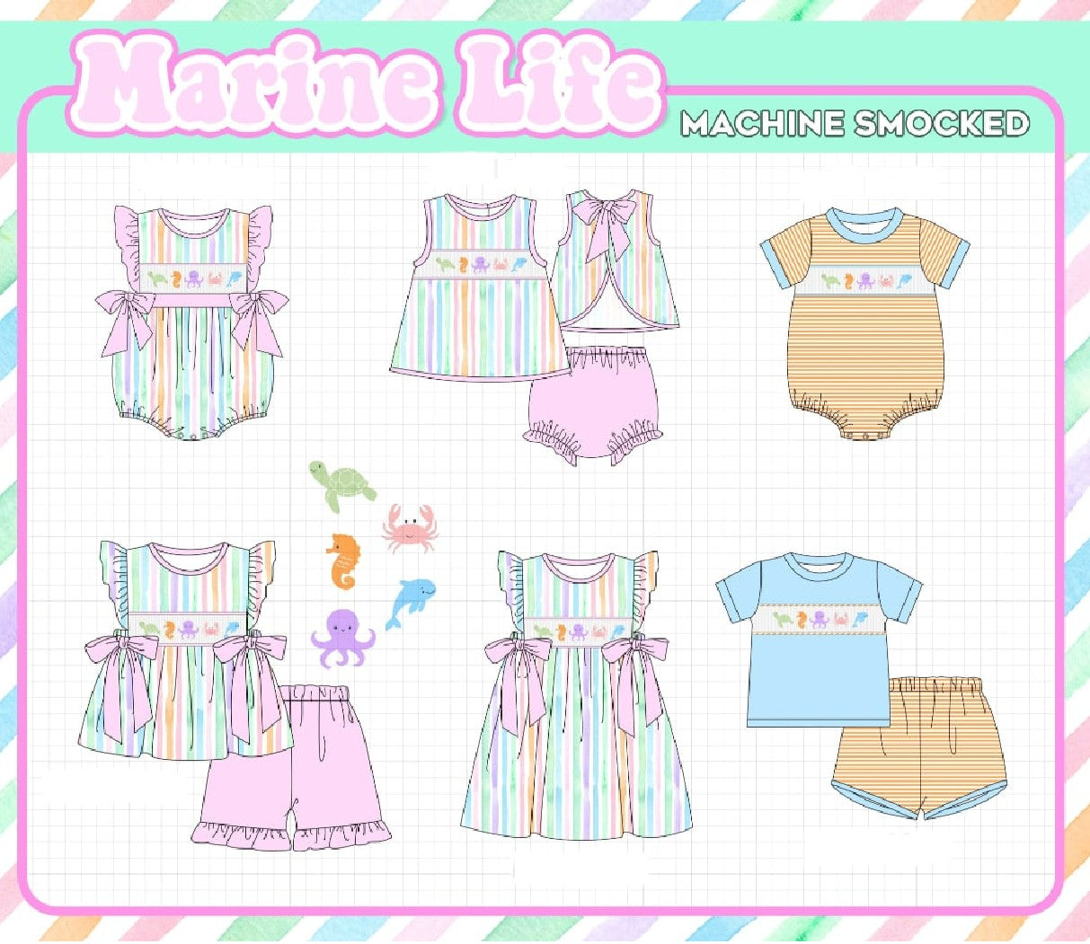 MARINE LIFE MACHINE SMOCKED COLLECTION - ETA MARCH
