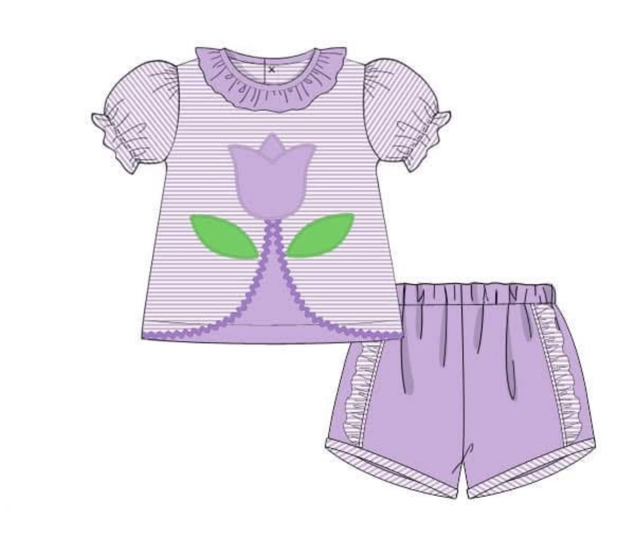 PO 103.5 For the Girls - Tulip Short Set