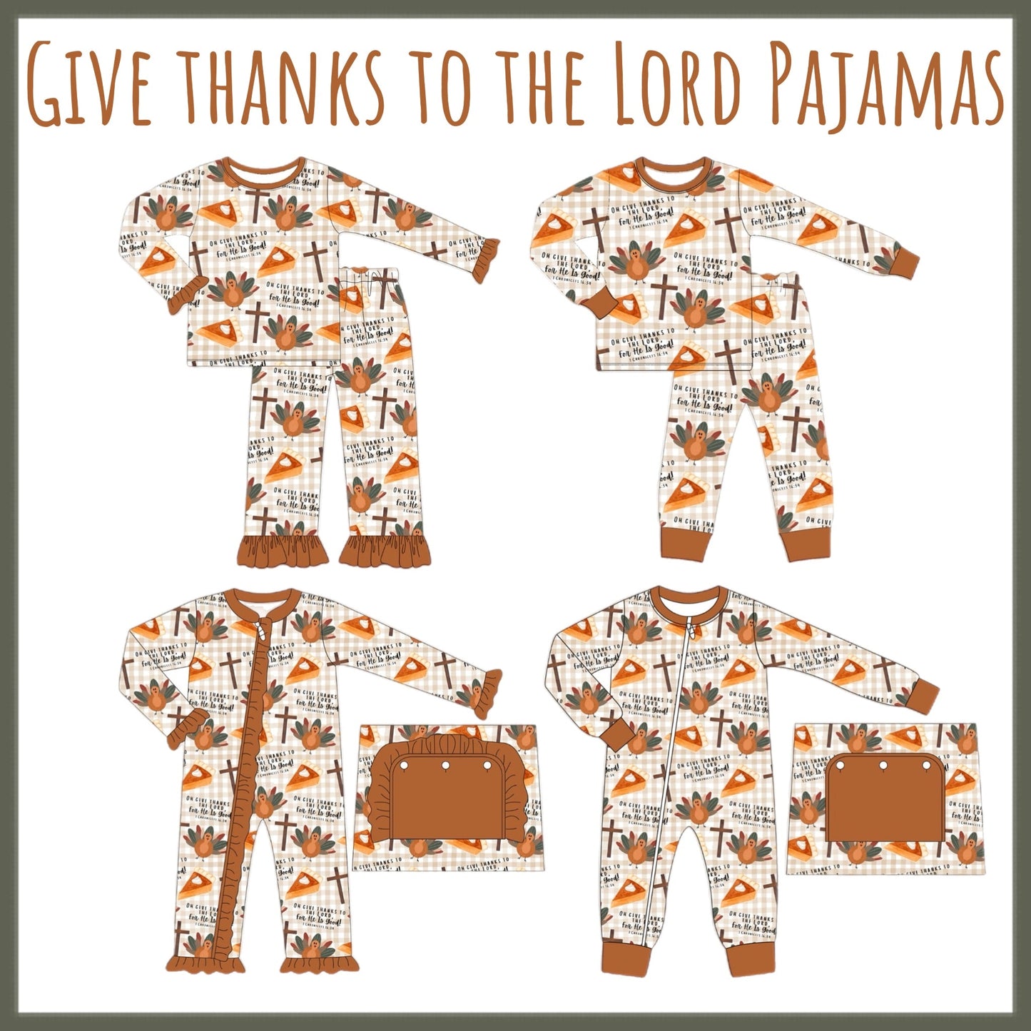 Give thanks to the Lord Pajamas Collection - ETA September
