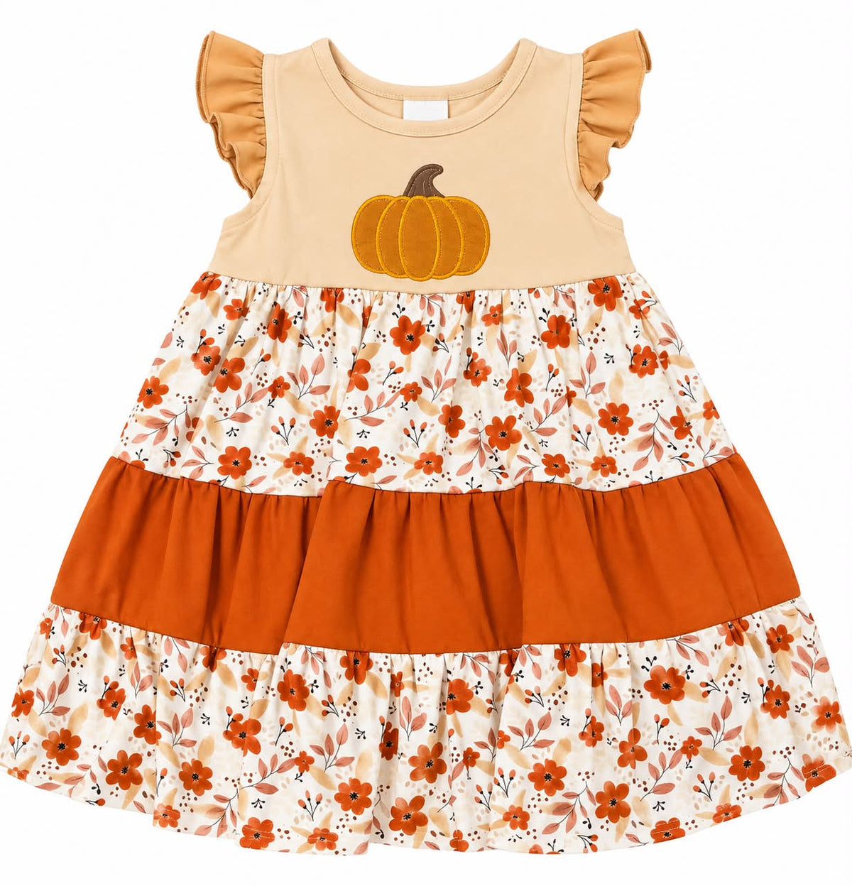 8T FALL PUMPKIN DRESS