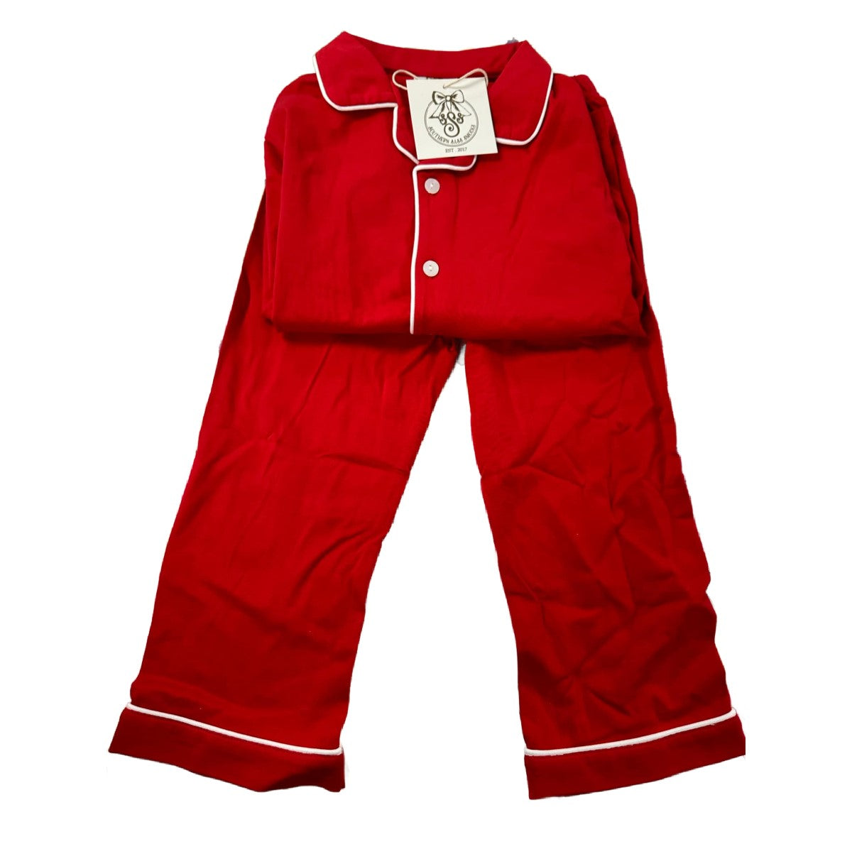 4T RED KNIT SLEEP SET