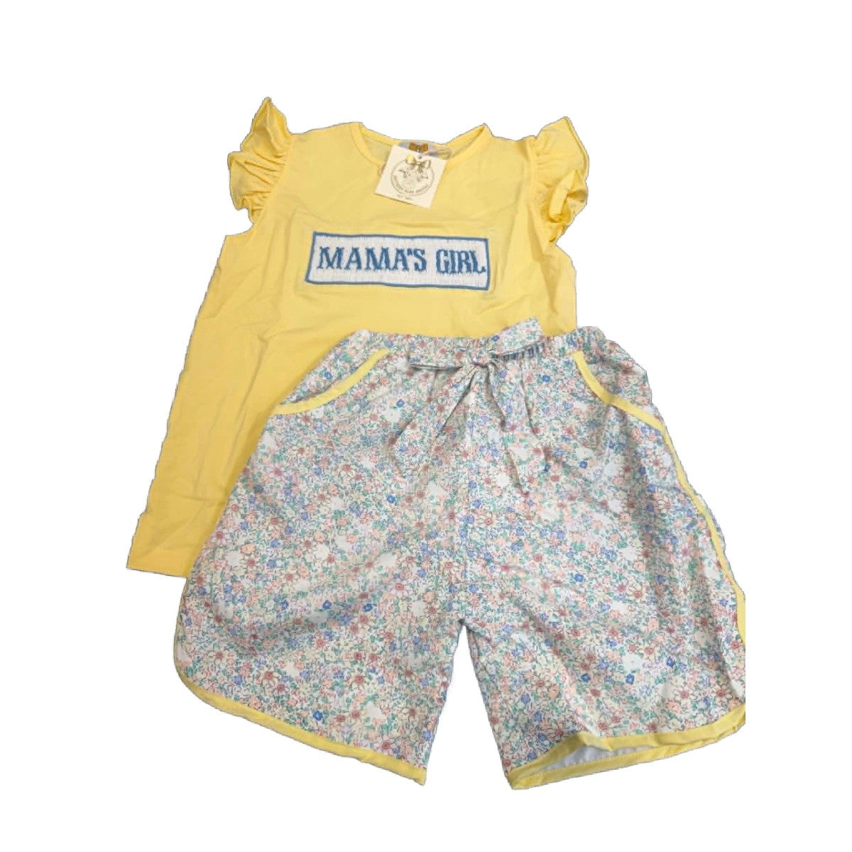 6T MAMAS GIRL SMOCKED SHORT SET