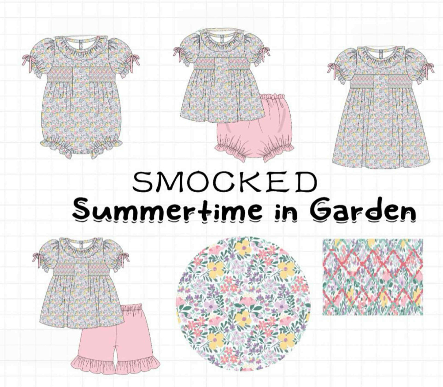 SMOCKED SUMMERTIME IN GARDEN COLLECTION (ETA APRIL)