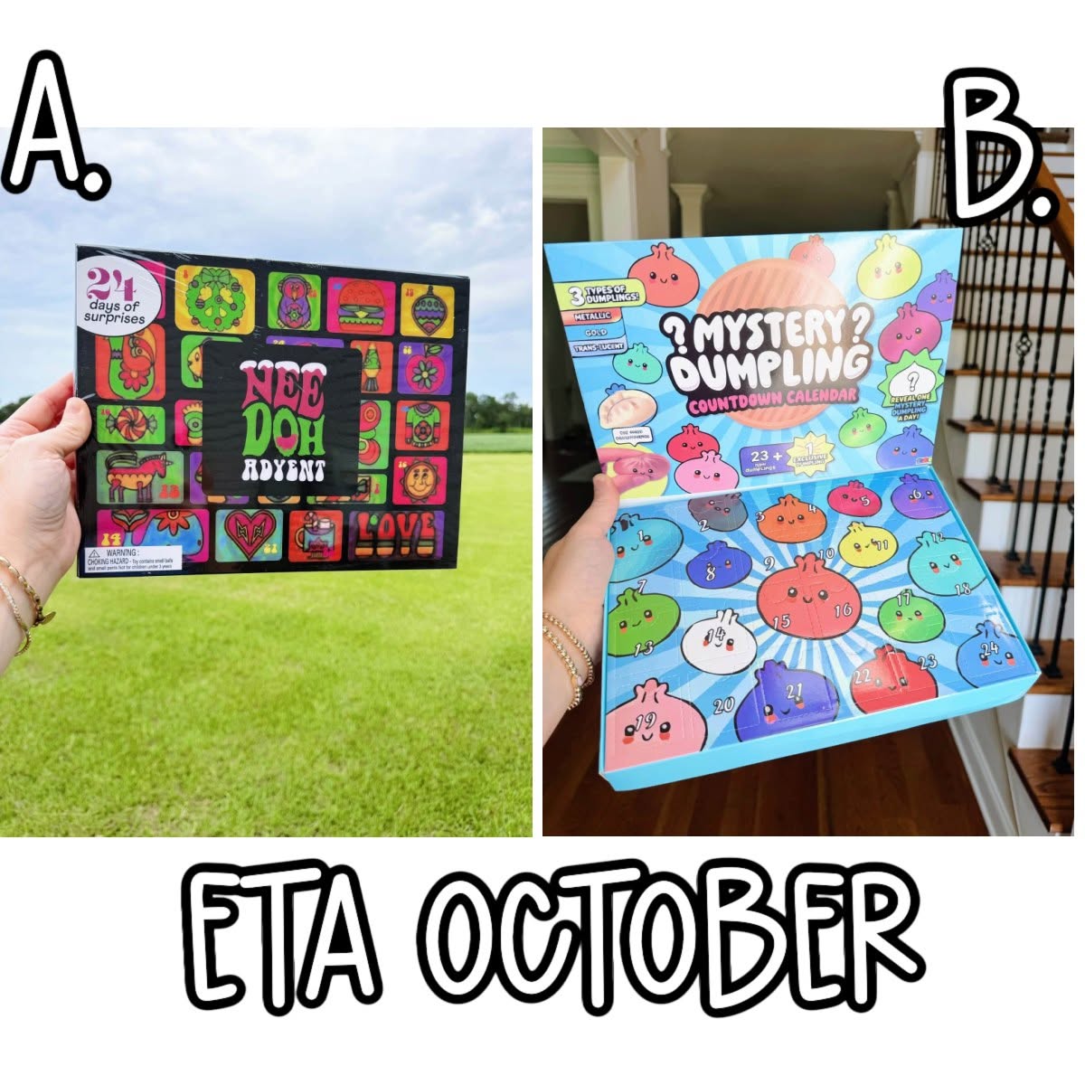 SQUISHY ADVENT CALENDAR-ETA OCT