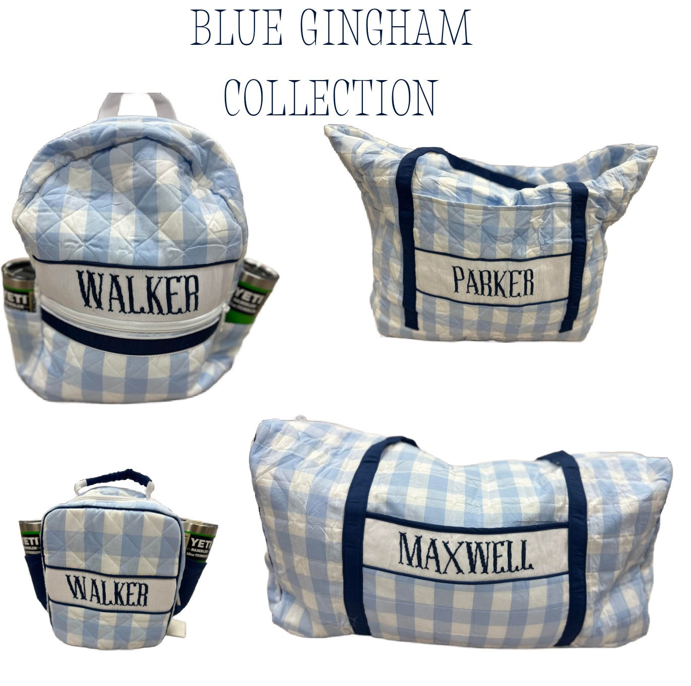 LUGGAGE PO: BLUE GINGHAM COLLECTION (ETA TO SSS AUGUST)