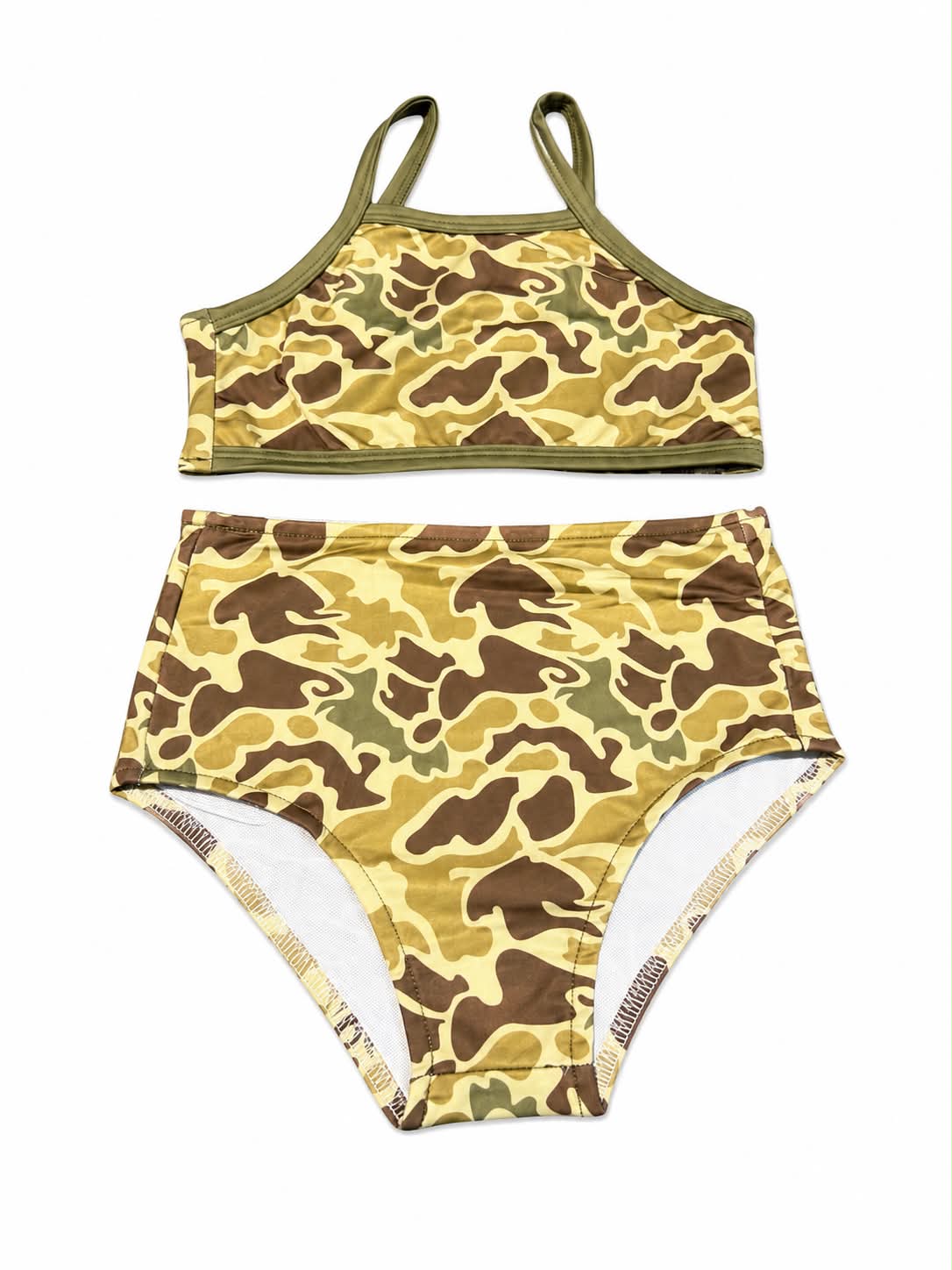 TAN CAMO TWOPIECE SWIM