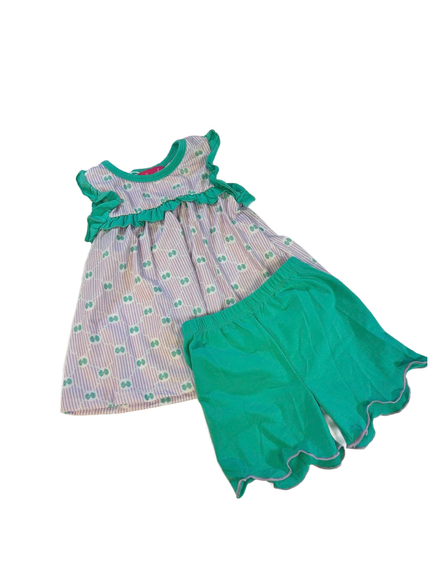 SIMPLE BOW FABRIC SHORT SET