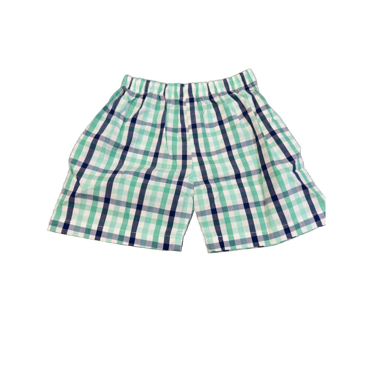 4T MINT/NAVY PLAID SHORTS