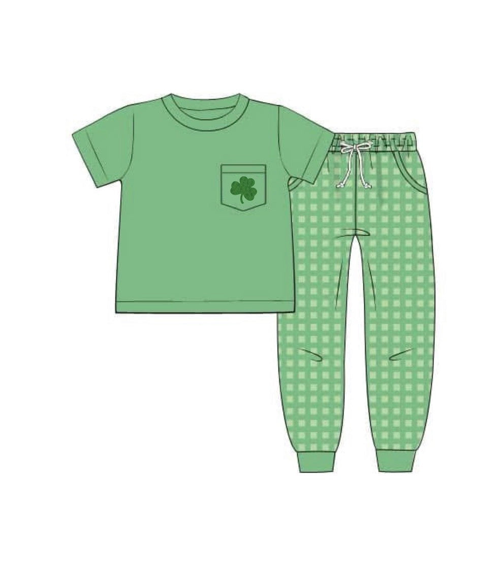 PO 108.5 Clovers & Bows Jogger Set