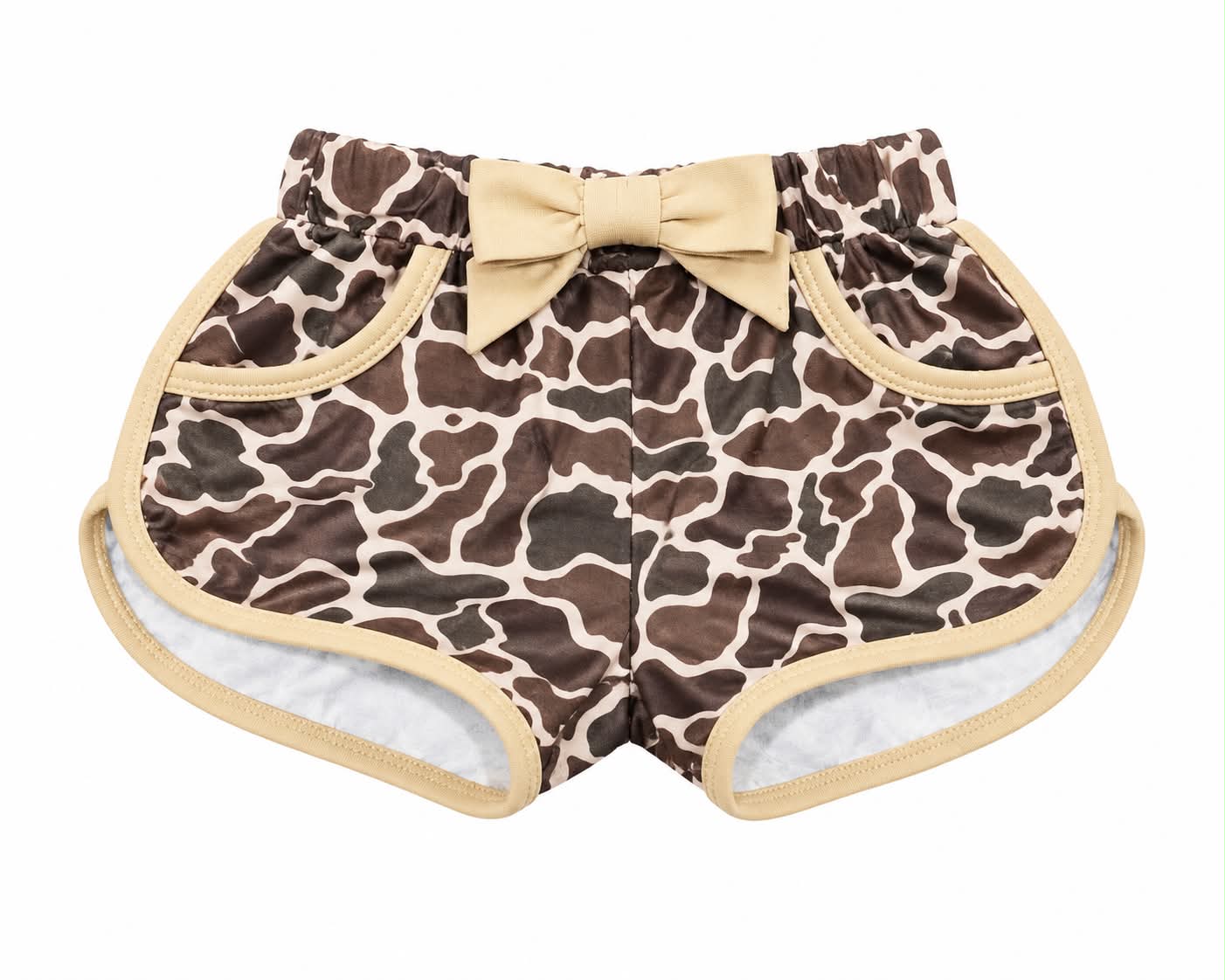GIRLS TAN CAMO SHORTS
