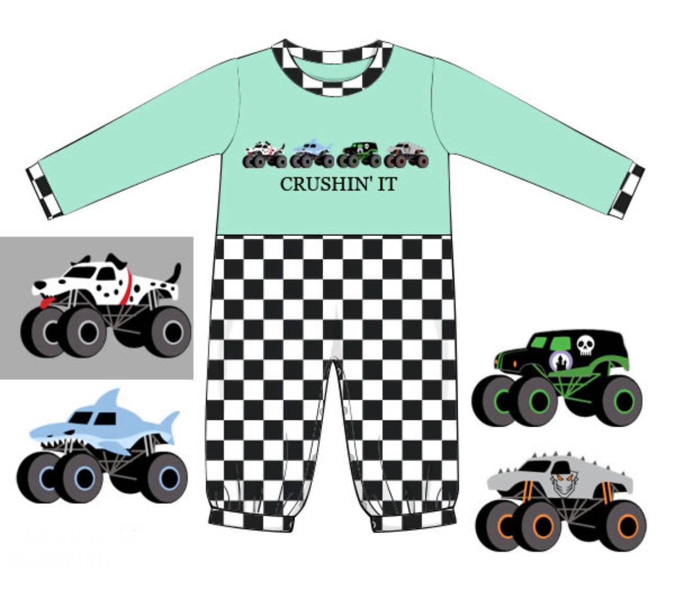 PO 108.5 Crushin' It Boy Romper