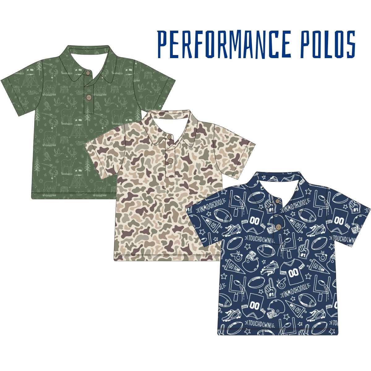 BOYS PERFORMANCE POLOS (ETA AUGUST)