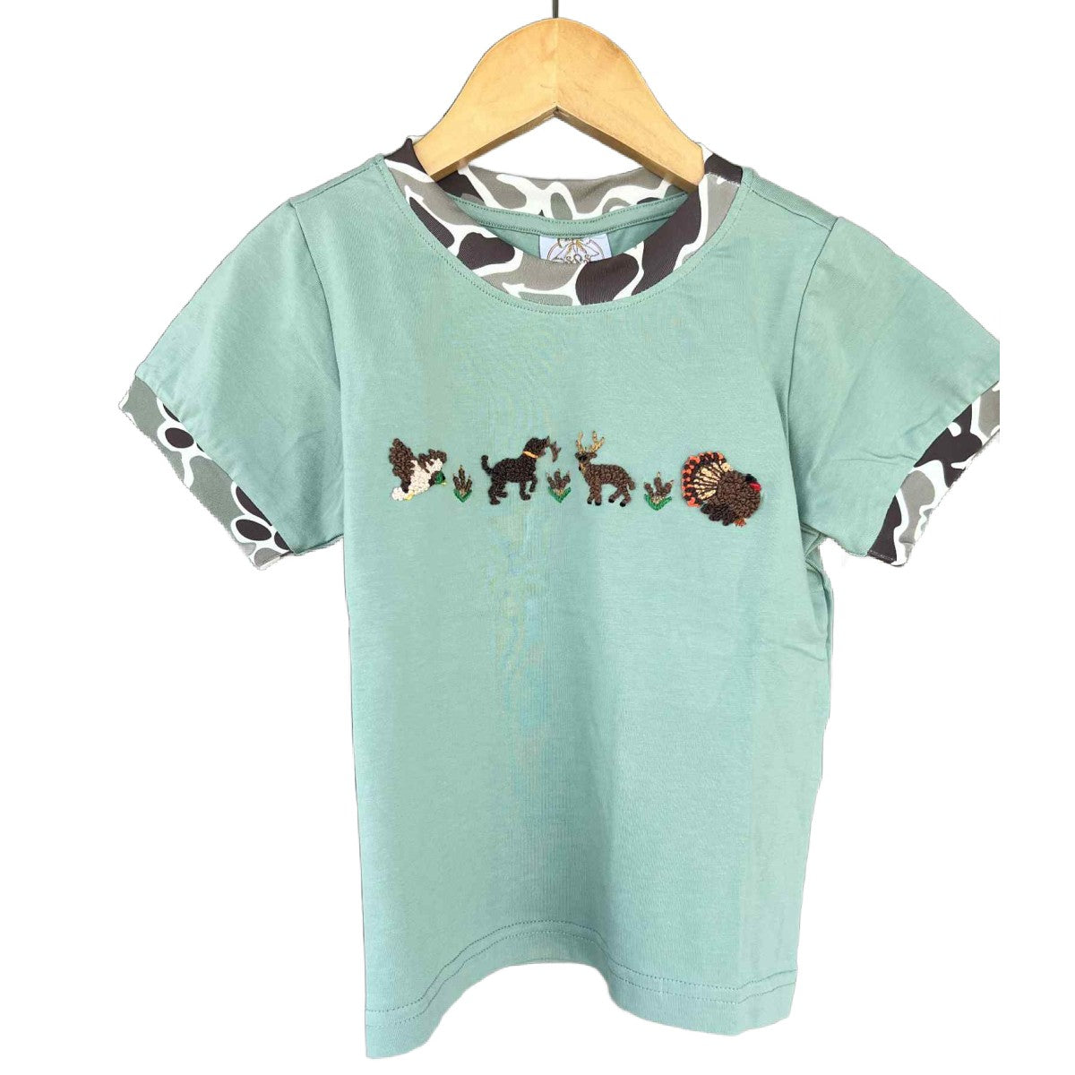 12M HUNTING TRIO FRENCH KNOT SHIRT