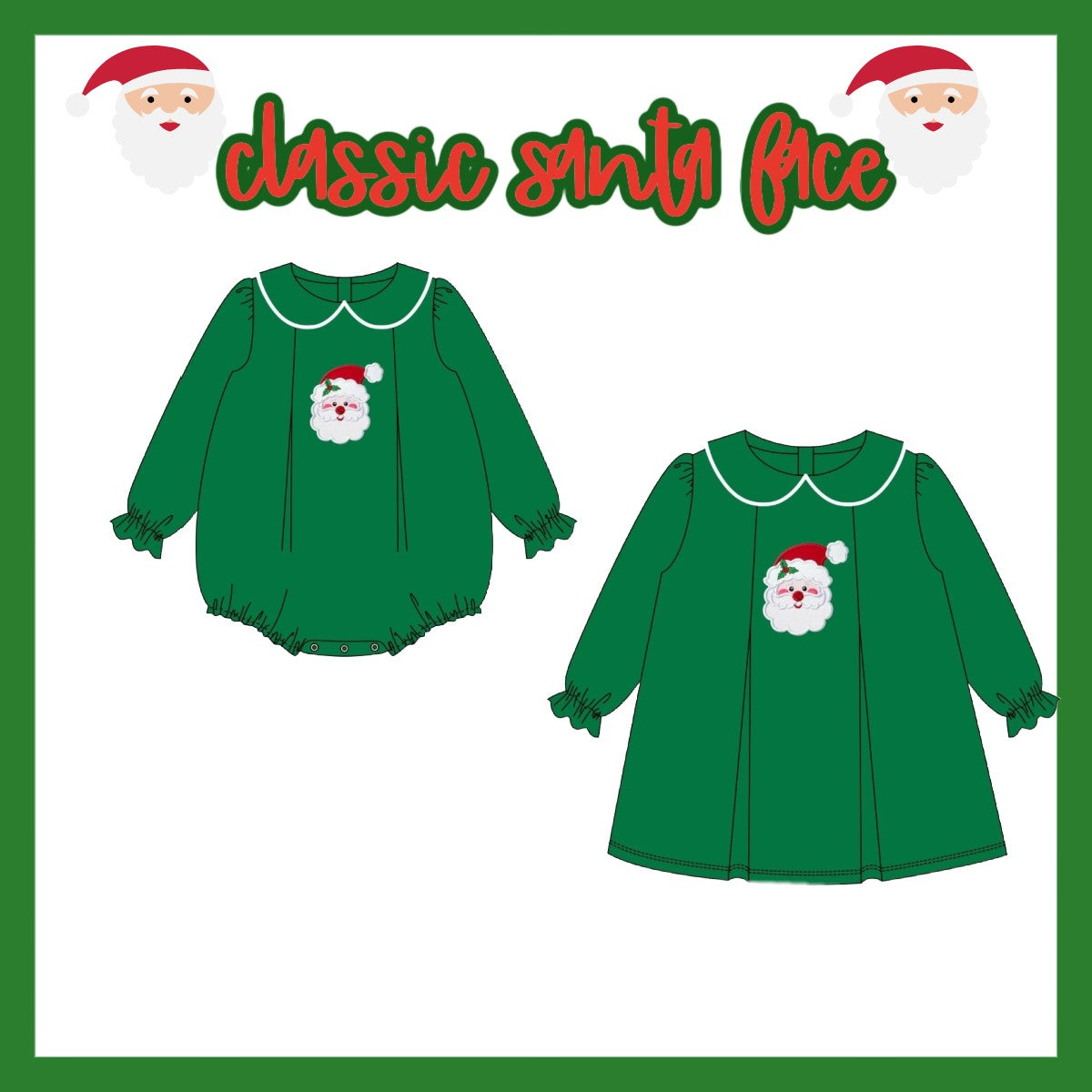 GIRLS CLASSIC SANTA FACE-ETA NOV