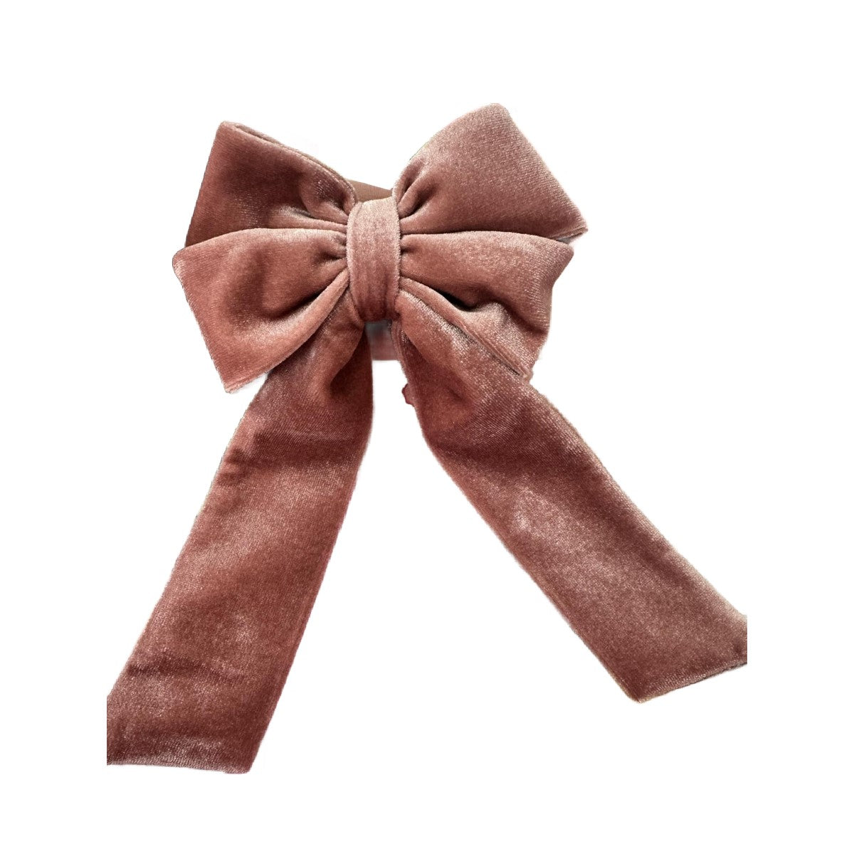 PINK VELVET HAIR BOW