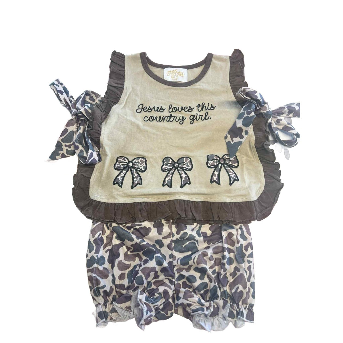DIAPER SET JESUS LOVES COUNTRY