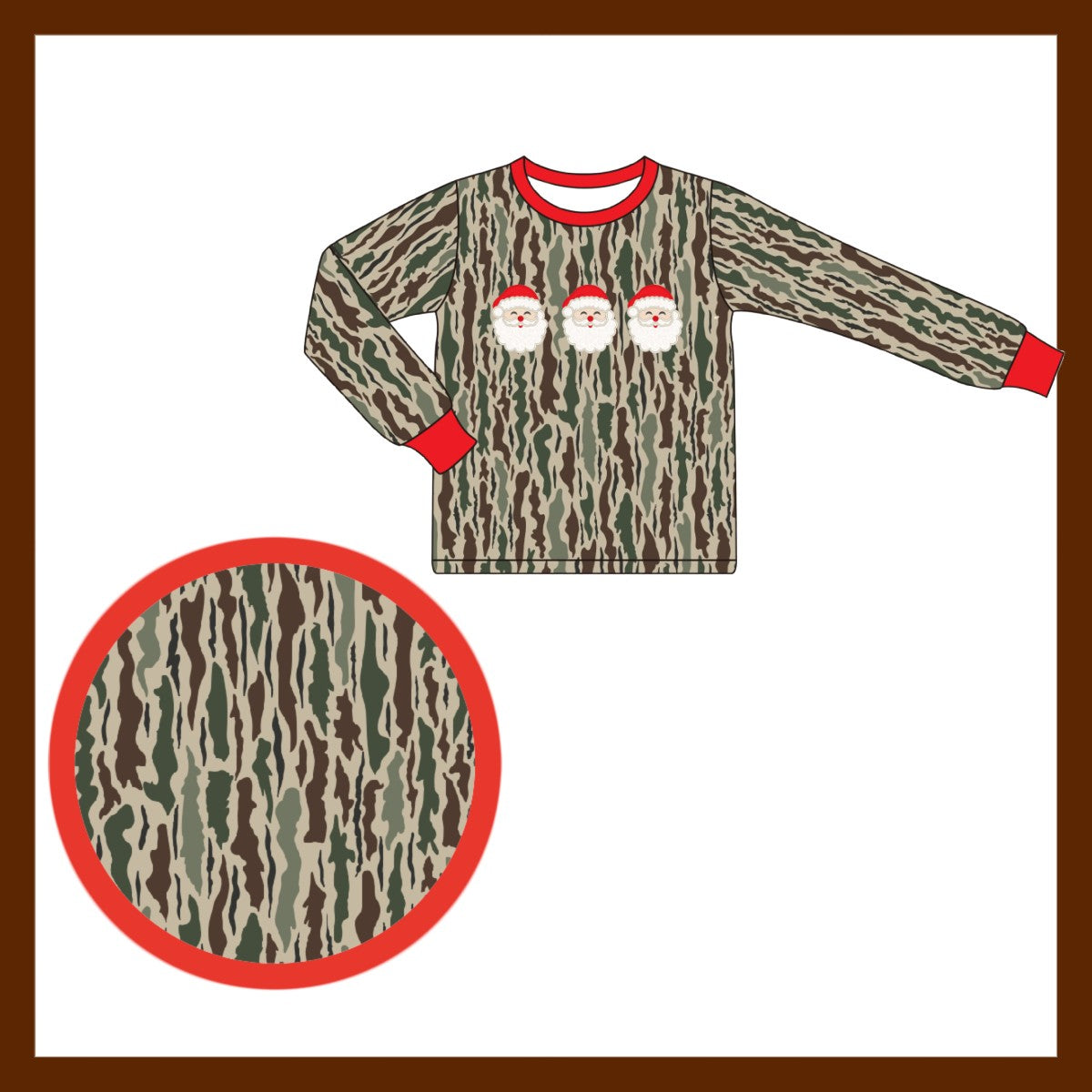 PO 106: COUNTRY CHRISTMAS APPLIQUE SANTA SHIRT