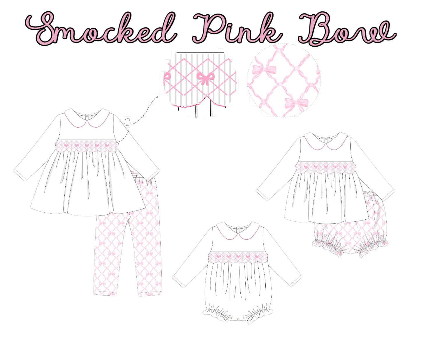 Smocked Pink Bow Collection - ETA OCTOBER