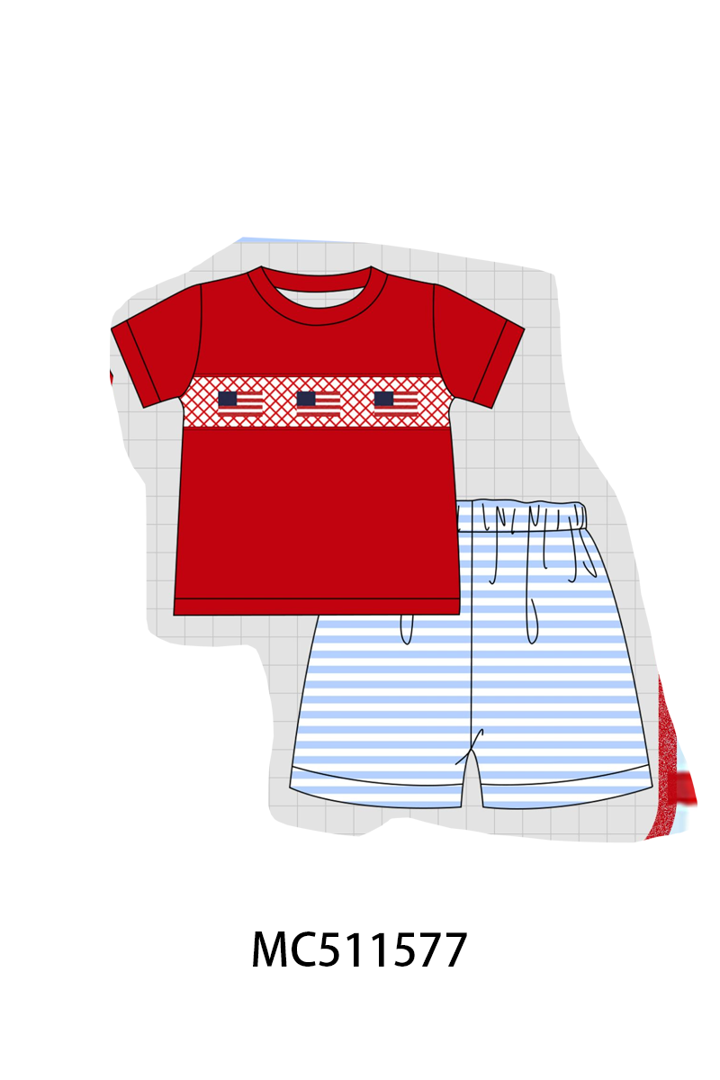 JULY 4TH FLAG MACHINE SMOCKS COLLECTION - ETA MAY