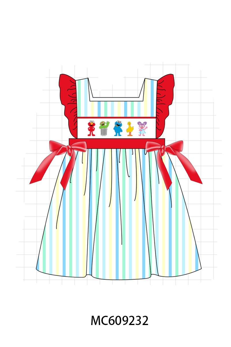 STRIPE SESAME STREET EMBROIDERY COLLECTION-ETA LATE FEB