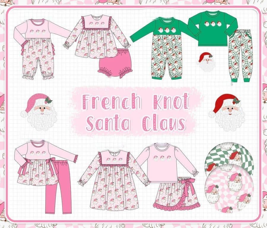 FRENCH KNOT SANTA COLLECTION-ETA NOV