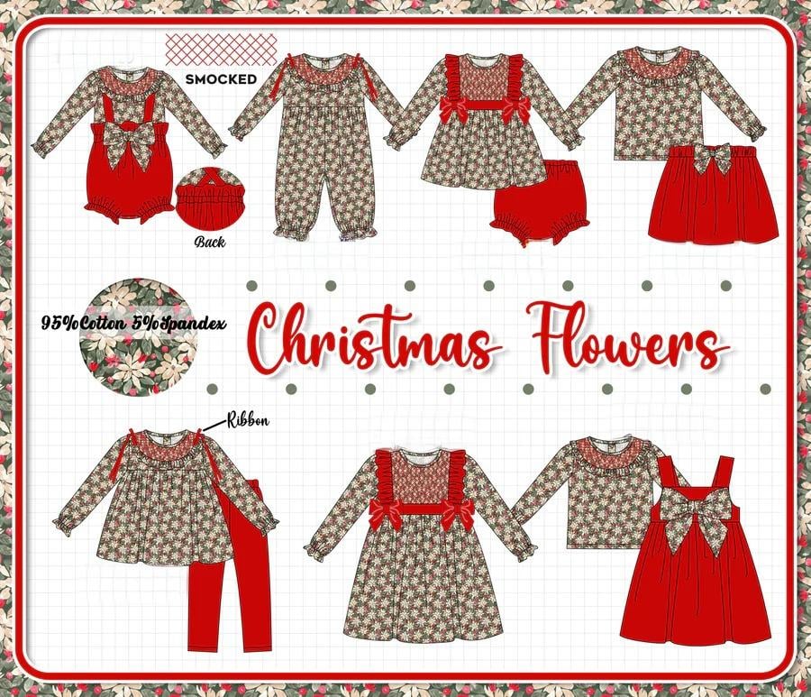 RED CHRISTMAS FLORAL COLLECTION-ETA NOV
