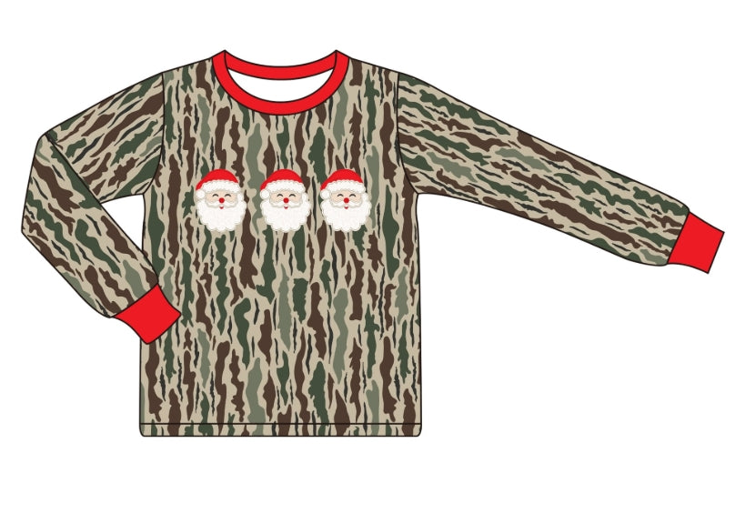 CAMO SANTA APPLIQUE SHIRT (ETA NOV)