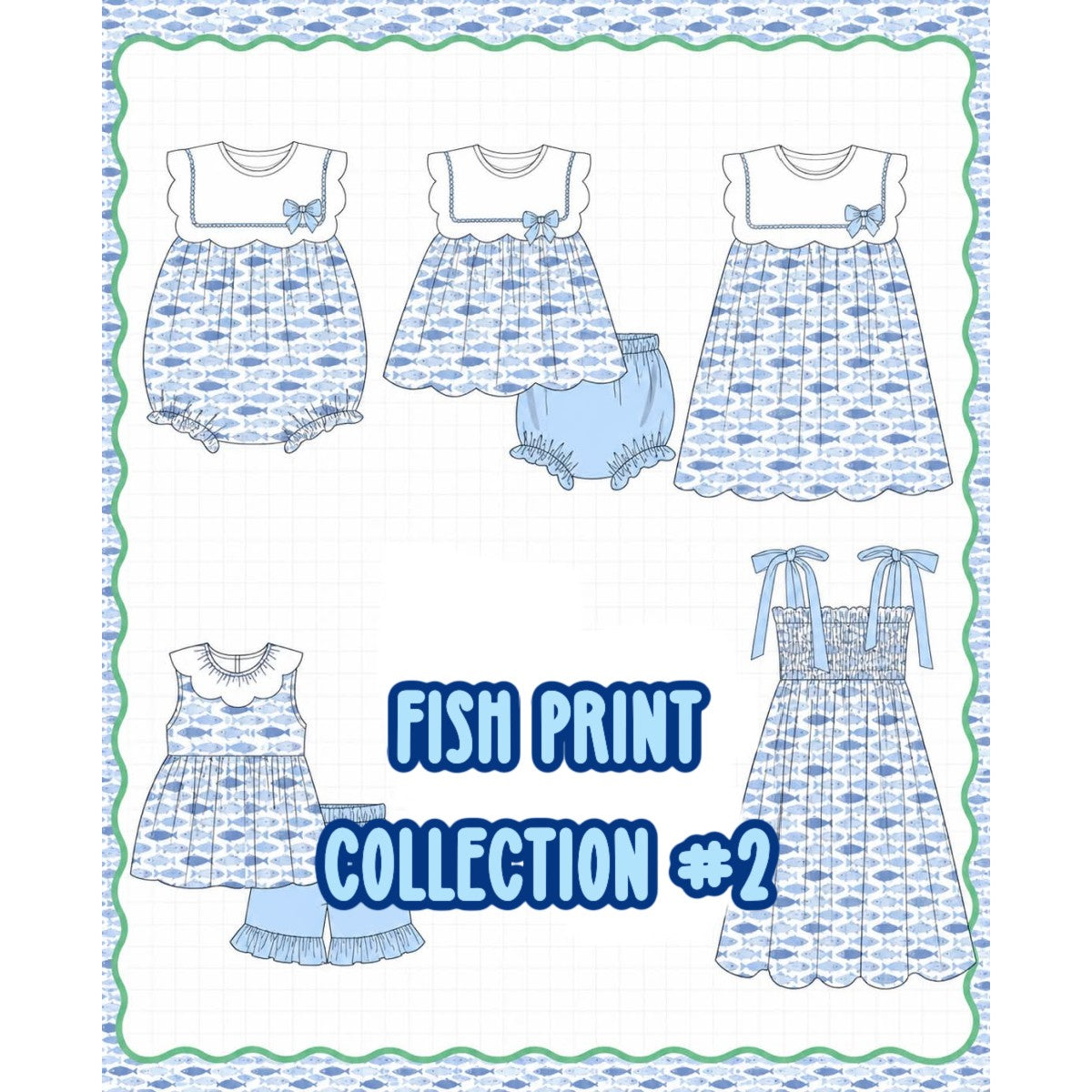 BLUE FISH PRINT COLELCTION #2-ETA APRIL