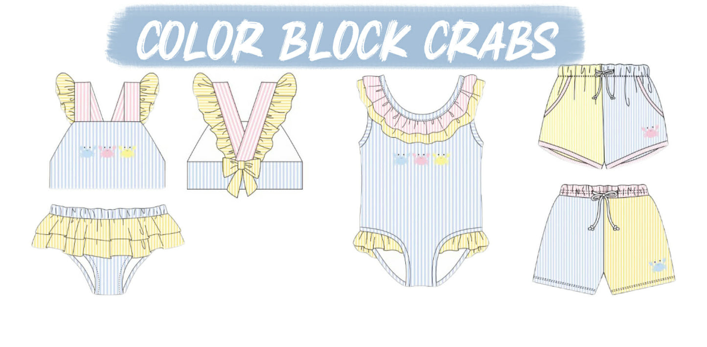 COLOR BLOCK CRABS COLLECTION - ETA LATE APRIL