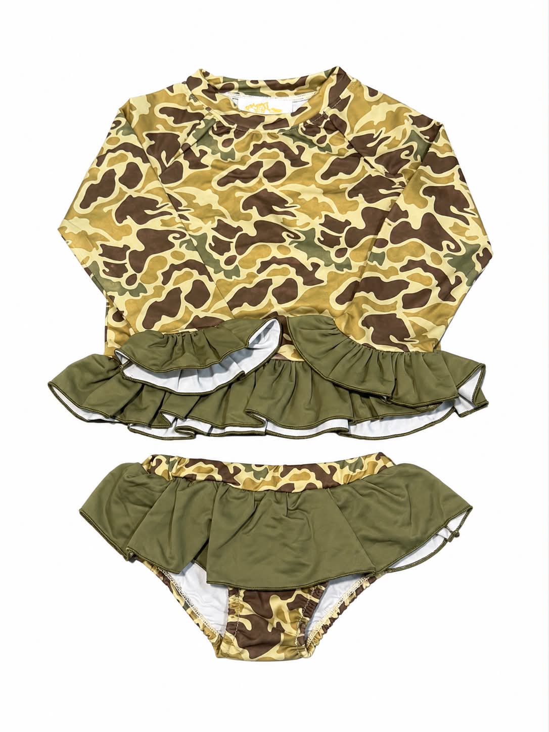 TAN CAMO LONGSLEEVE SWIM