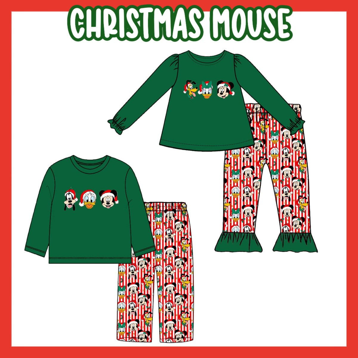 CHRISTMAS MOUSE PANTS SET-ETA NOV TO SSS