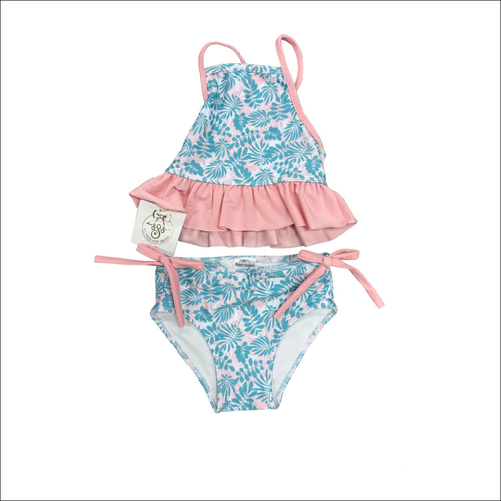 GIRLS SUMMER LEAF TWOPIECE SWIM